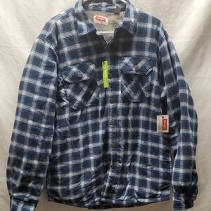 Wrangler Blue and White Plaid Shirt